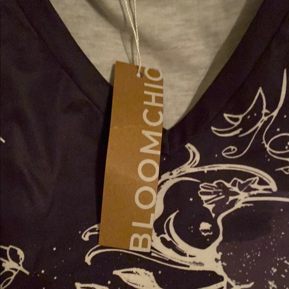 BloomChic Purple Graphic Short Sleeve Tee - Picture 2 of 6